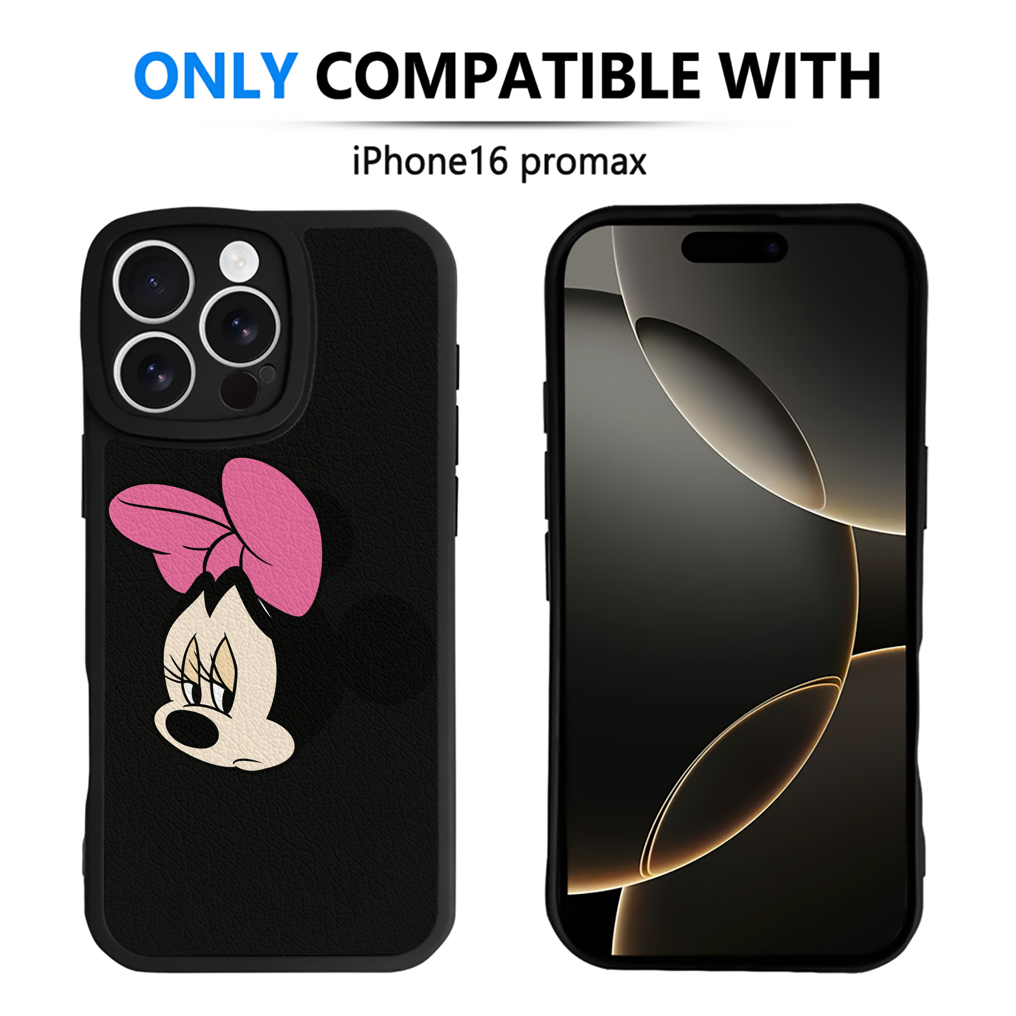 （画像用） ミッキーマウス Mickey Mouse 【iPhone 16シリーズ対応】シリコンスマホケース（レザー調） 材質：シリコン